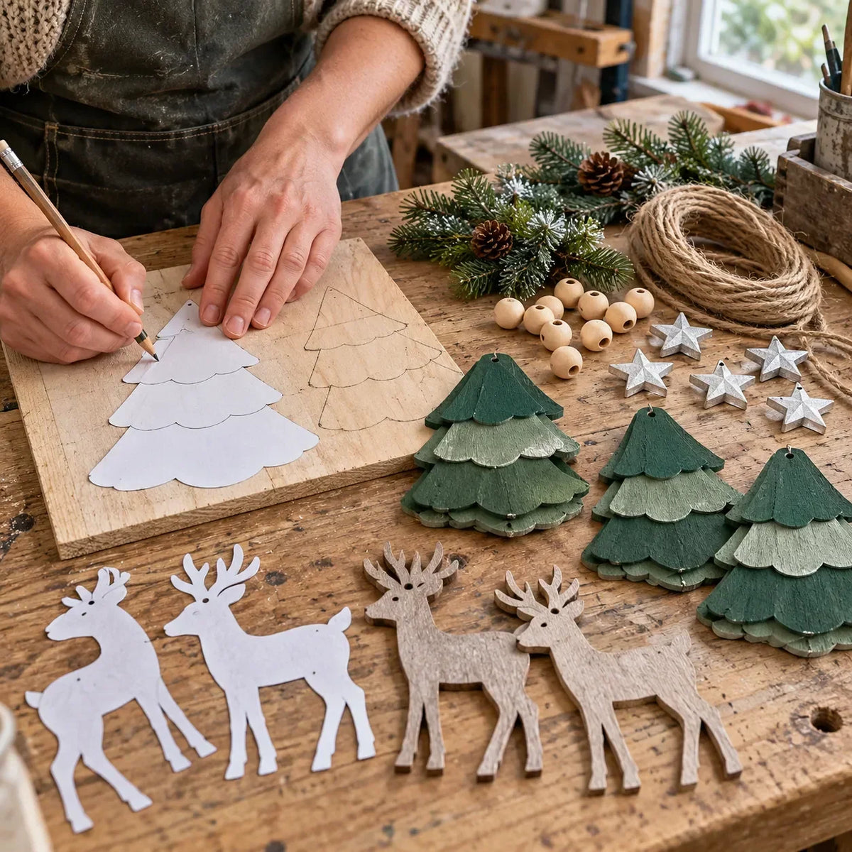 🎄✨ Lighted Woodland Christmas Garland – Enchanting Evergreen Holiday Décor with a Warm Festive Glow