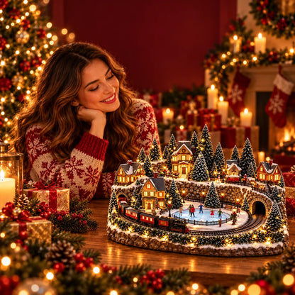 🔥 Lighted & Animated Christmas Village Collection-✨Festive Moving Holiday Display