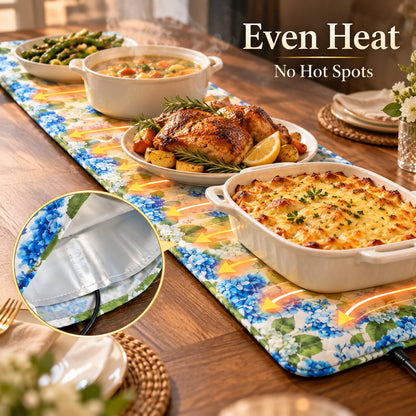 Portable Soft Surface Dish Heating Mat, Even Heating Food Warmer Pad for Home Party & Buffet Serving