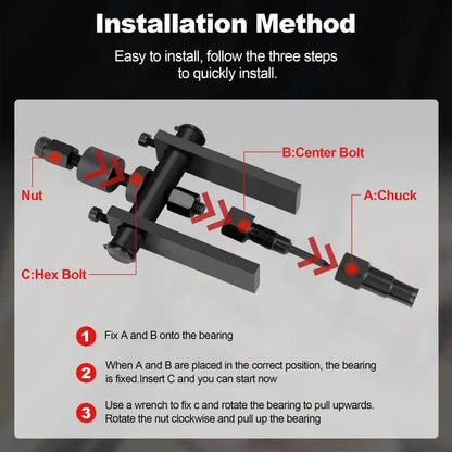 💯⚒️ 10Pcs Heavy Duty Blind Hole Bearing Puller Tool Set