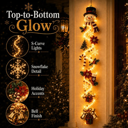 ⏳ Last Day 49% OFF – 🎄MerryCascade™ Glowing Christmas Door Hanger | 6 Festive Lighted Designs with Warm Glow, Dimensional Details & Space-Saving Vertical Décor ✨