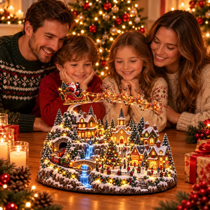 🔥 Lighted & Animated Christmas Village Collection-✨Festive Moving Holiday Display