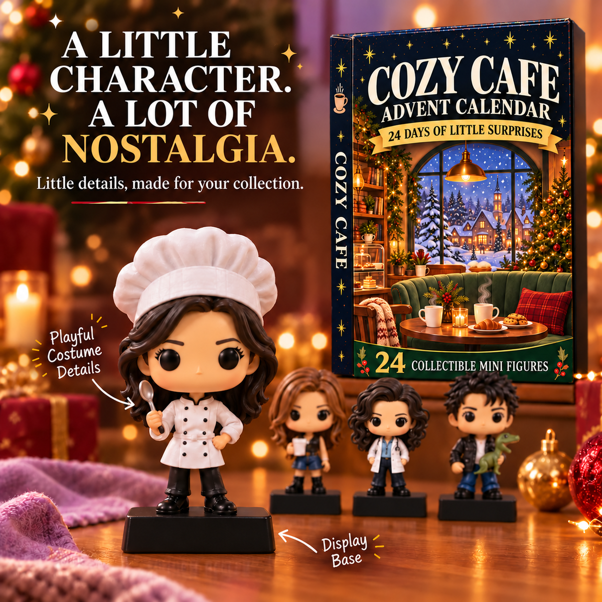 ☕  Cozy Café  Advent Calendar – 24 Days of Collectible Character Surprises