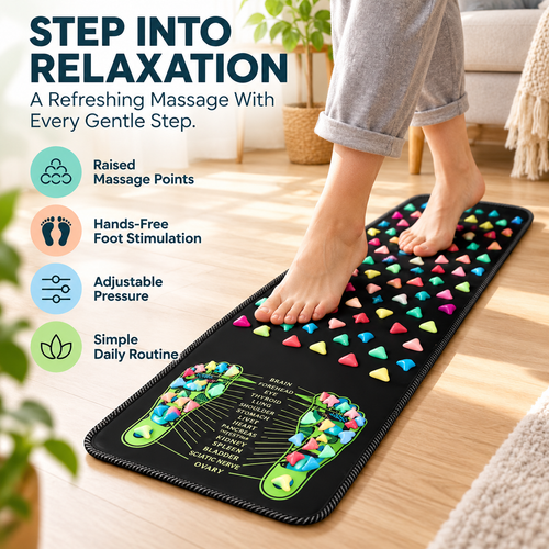 🦶 Acupressure Foot Massage Mat – A Relaxing At-Home Foot Reset