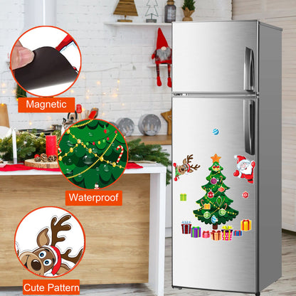 🎄 3D Christmas Magnetic Stickers – Cute Holiday Decor for Fridges & Metal Surfaces