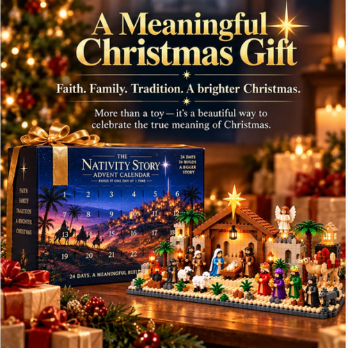 🌟 Nativity Advent Calendar – 24-Day Buildable Christmas Nativity Set 🎄🎁