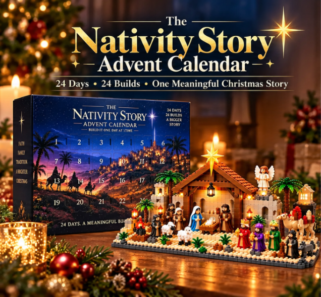 🌟 Nativity Advent Calendar – 24-Day Buildable Christmas Nativity Set 🎄🎁