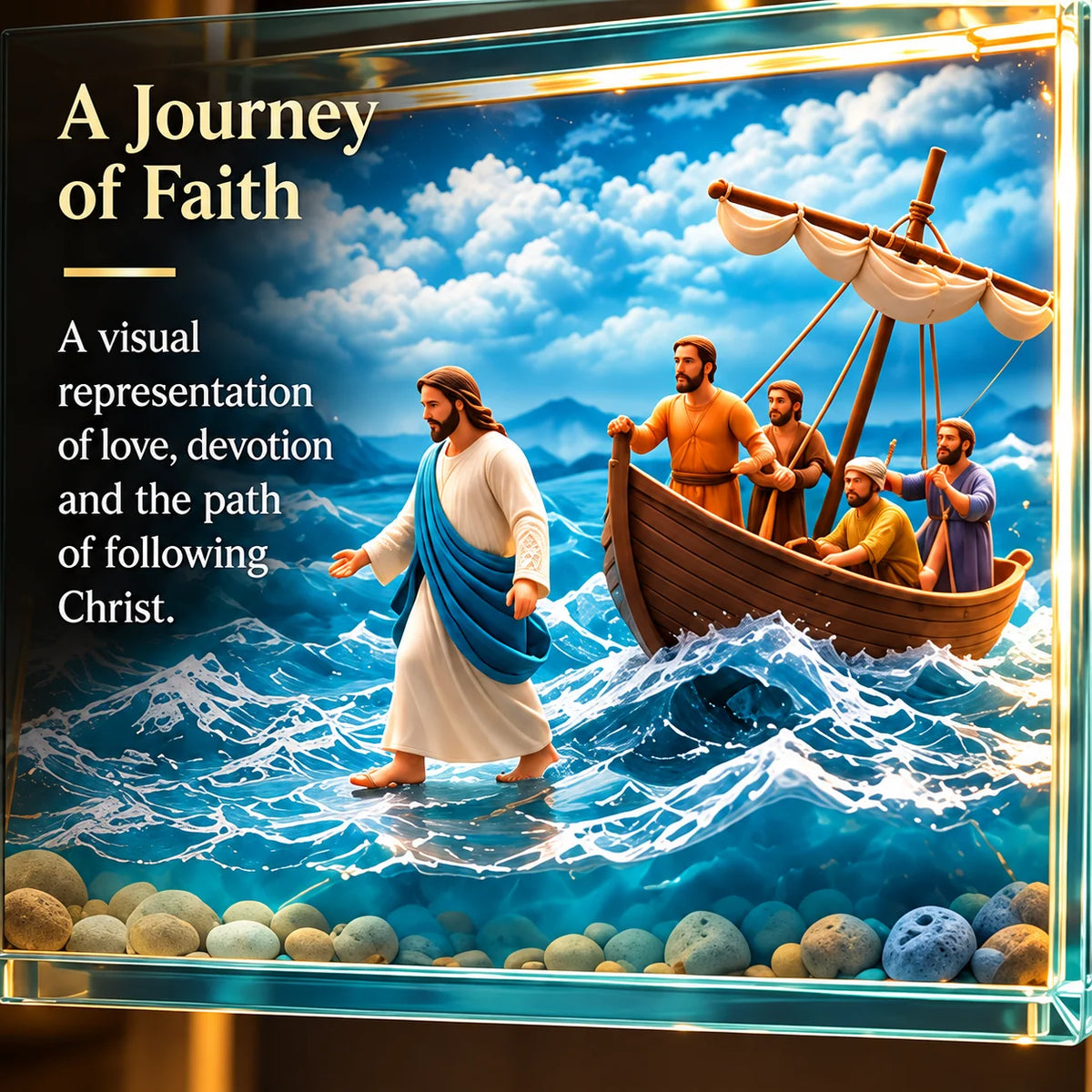 🙏✝️ The Story of Jesus LED Cross Lamp ✨6 Biblical Scenes & Meaningful Christian Gift
