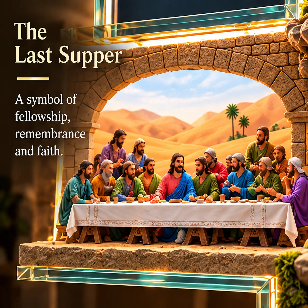🙏✝️ The Story of Jesus LED Cross Lamp ✨6 Biblical Scenes & Meaningful Christian Gift
