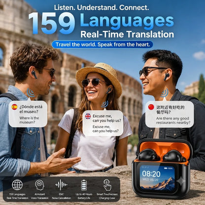 2026 New Bluetooth Wireless Noise-canceling Translation Earbuds
