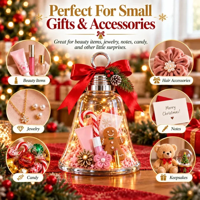 🎄 DIY Christmas Bell Gift Box – Clear Fill-Your-Own Container for Personalized Holiday Surprises 🎁
