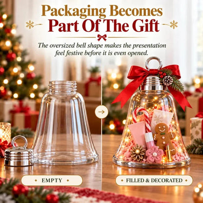 🎄 DIY Christmas Bell Gift Box – Clear Fill-Your-Own Container for Personalized Holiday Surprises 🎁