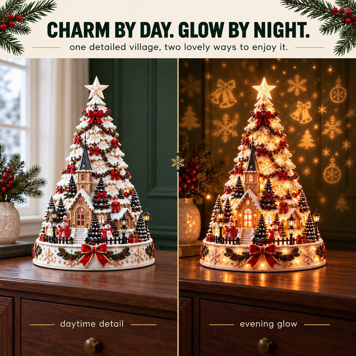 🏆 60,000+ Sold - 🎄Christmas Village Lightscape Tree
