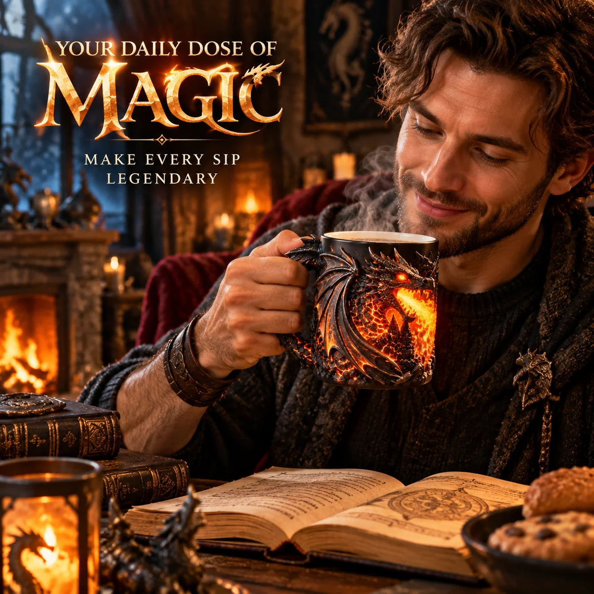 🐉🔥 3D Dragon Heat-Reveal Magic Mug – Color-Changing Fantasy Coffee Cup ☕🎁