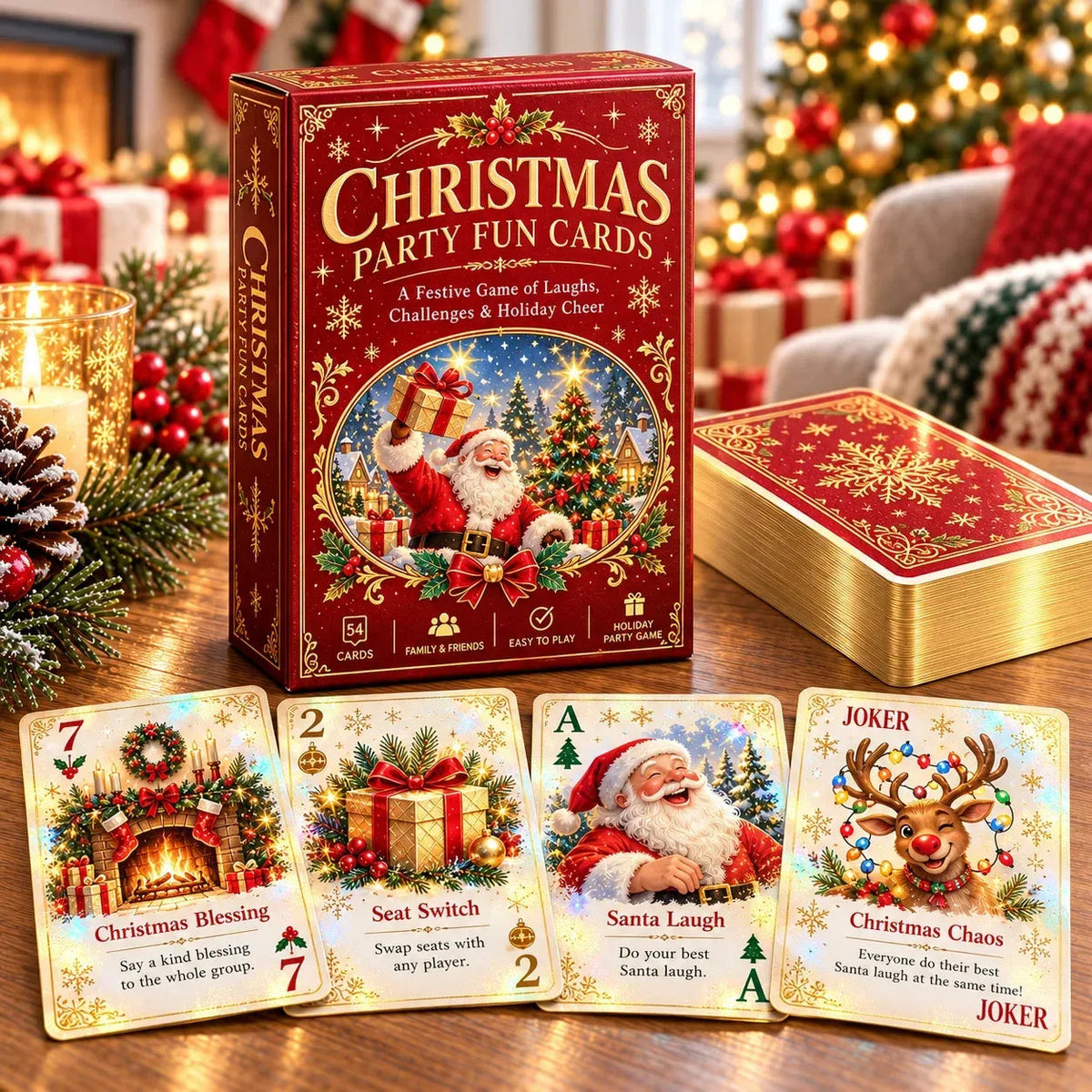 🃏🎅 Christmas Holiday Cheer Playing Cards - Make Your Christmas Game Night More Fun!
