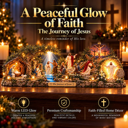 ✝️ The Journey of Jesus – 6 Biblical Scenes 3D Christian Faith Centerpiece with Warm Lighting