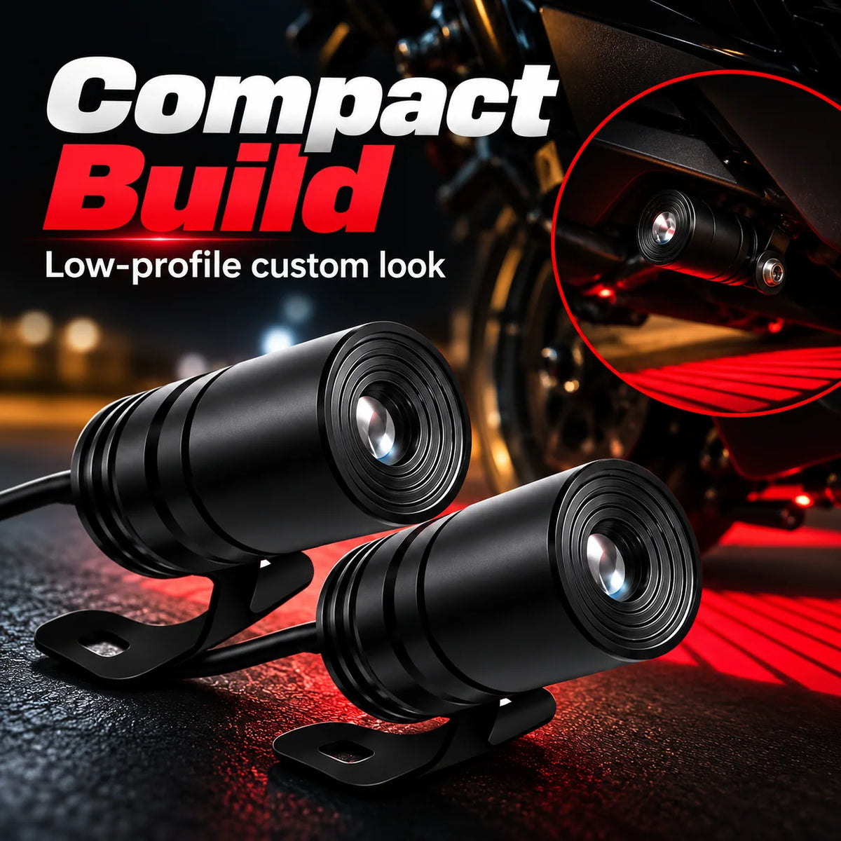 🏍️ Dual Motorcycle Laser Projector Lights!!!