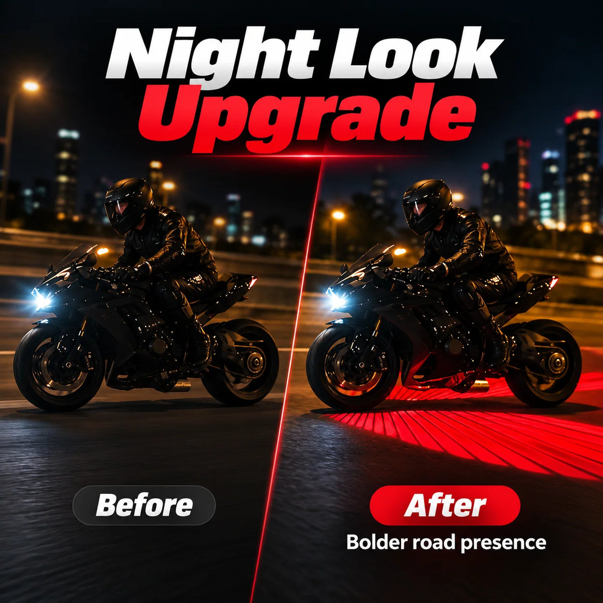 🏍️ Dual Motorcycle Laser Projector Lights!!!