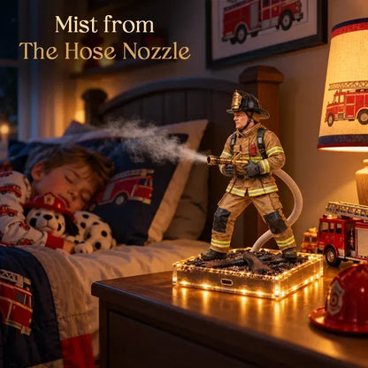 🚒 Firefighter Humidifier – Creative Fire Hose Mist Diffuser & Light-Up Desktop Decor 💨