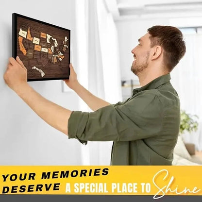 🔥Wooden USA Travel Map Puzzle🧩