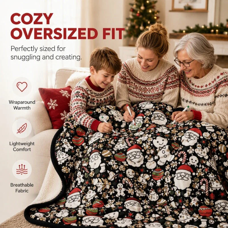 ✨Last Day 49% OFF🎨Family DIY Coloring Blanket for All Ages🎁Perfect Gift For Family & Friends