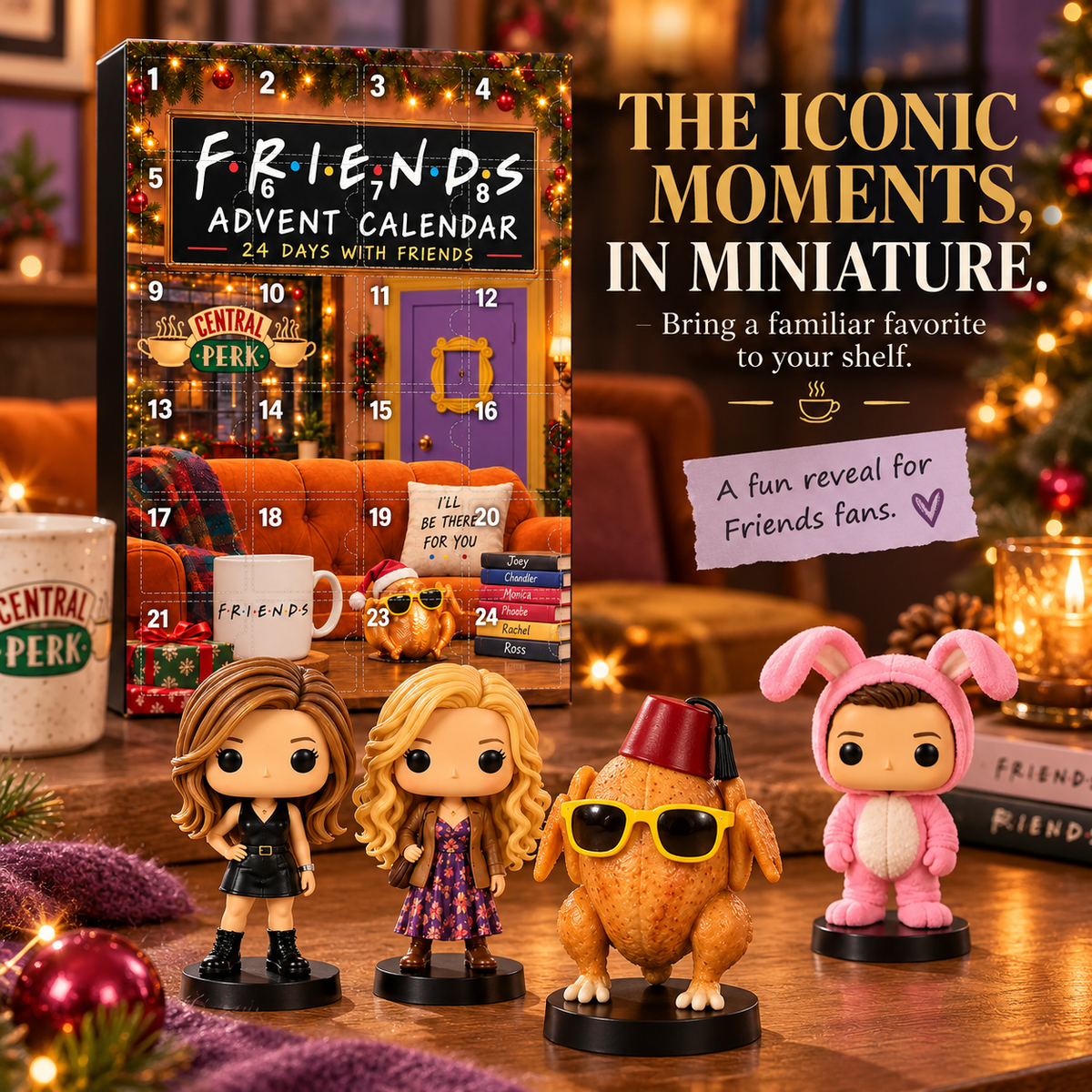 ☕ 24-Day Friends-Themed Advent Calendar – Sitcom Character Collectibles & Christmas Countdown