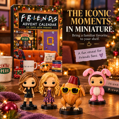 ☕ 24-Day Friends-Themed Advent Calendar – Sitcom Character Collectibles & Christmas Countdown
