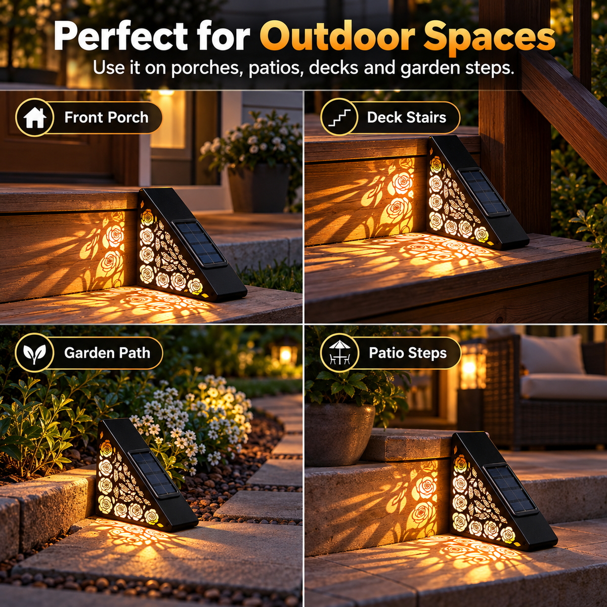 Hot sales 🔥2-Pack Solar Step Lights Outdoor