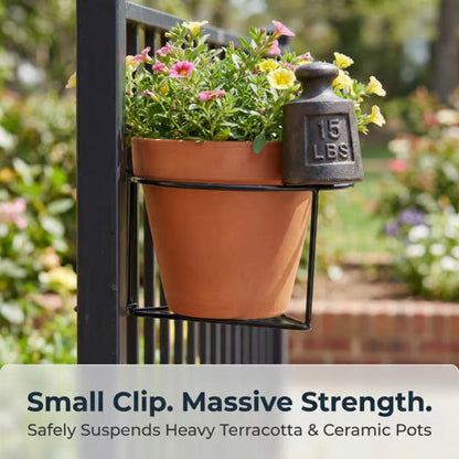 🌿 Clip-On Railing Planter Holder – Turn Empty Rails Into Garden Space