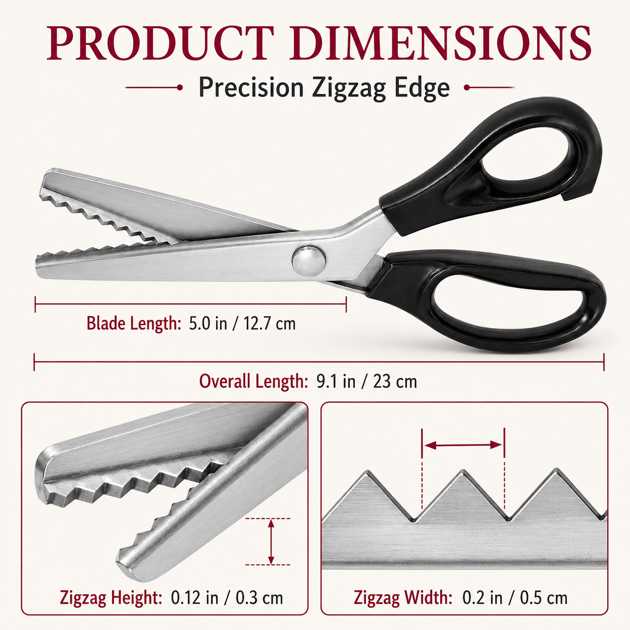 ✂️Stainless Steel Zig Zag Scissors with Serrated Teeth