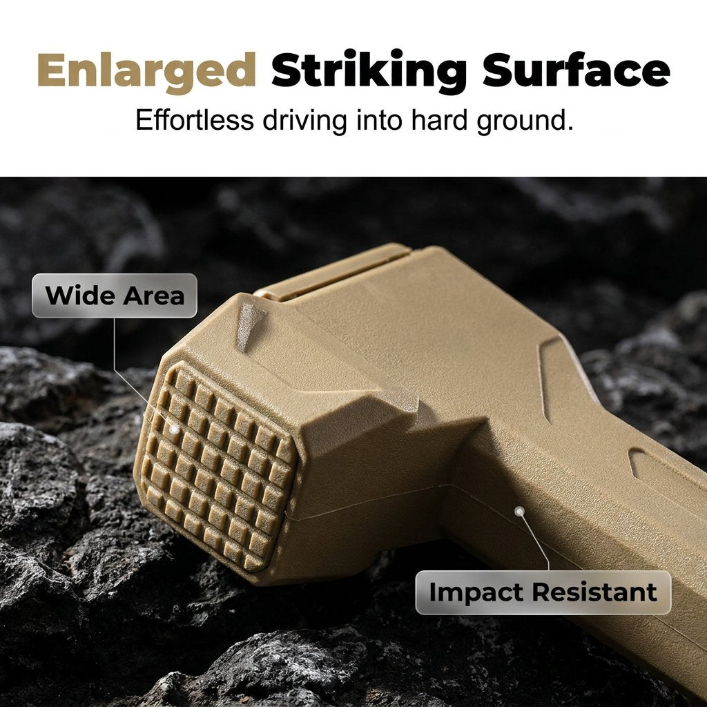 🔨2-in-1 Tent Stake Hammer with 8 Stakes