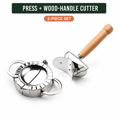 🥟 Steel DumStainless pling Maker & Dough Cutter Set – Roll, Fill, Press & Seal with Ease