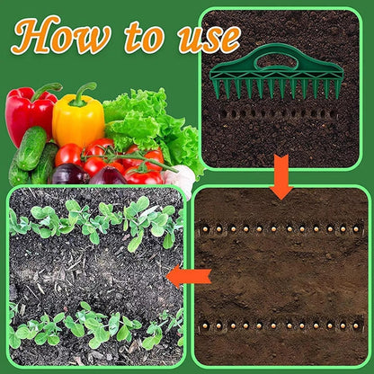 🌱Precision Seed Spacer — 12-Hole Garden Seeder for Perfect Rows