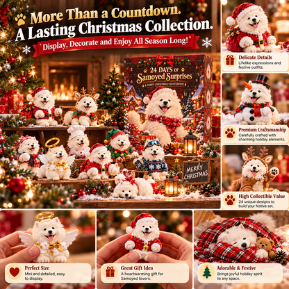 🐶 Samoyed Christmas Countdown Collection – 24 Festive Surprises