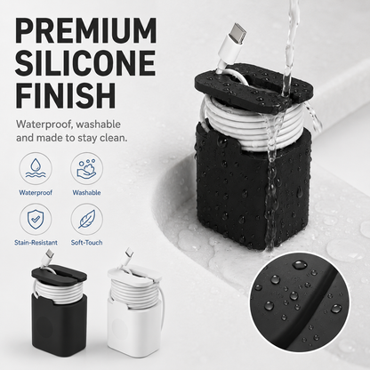 2PCS 2-in-1 Silicone Charger Protector with Cord Wrap for 18W/20W Adapters ✅