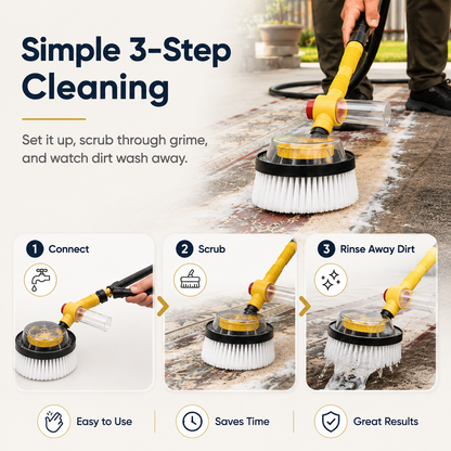 💦Water-Assisted Deep Cleaning Scrub Brush for Rugs, Car Wash, Patios & Outdoor Surfaces