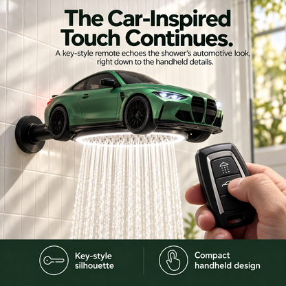 🚗✨ AutoFlow™ Car-Shaped LED Rainfall Shower Head – Luxury Automotive Design & Spa-Style Shower Experience