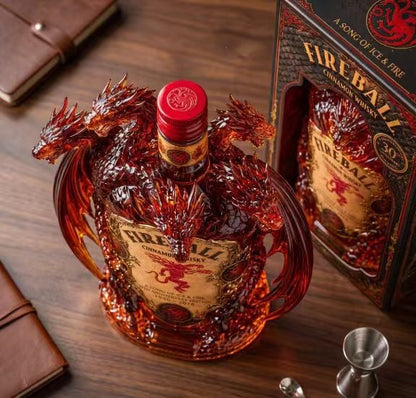 🐉 Dragon Sculpted Collector Bottle – Amber Home Bar Display