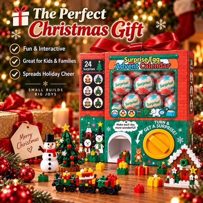 🎄 24-Day Surprise Egg Advent Calendar – Christmas Mini Building Block Sets