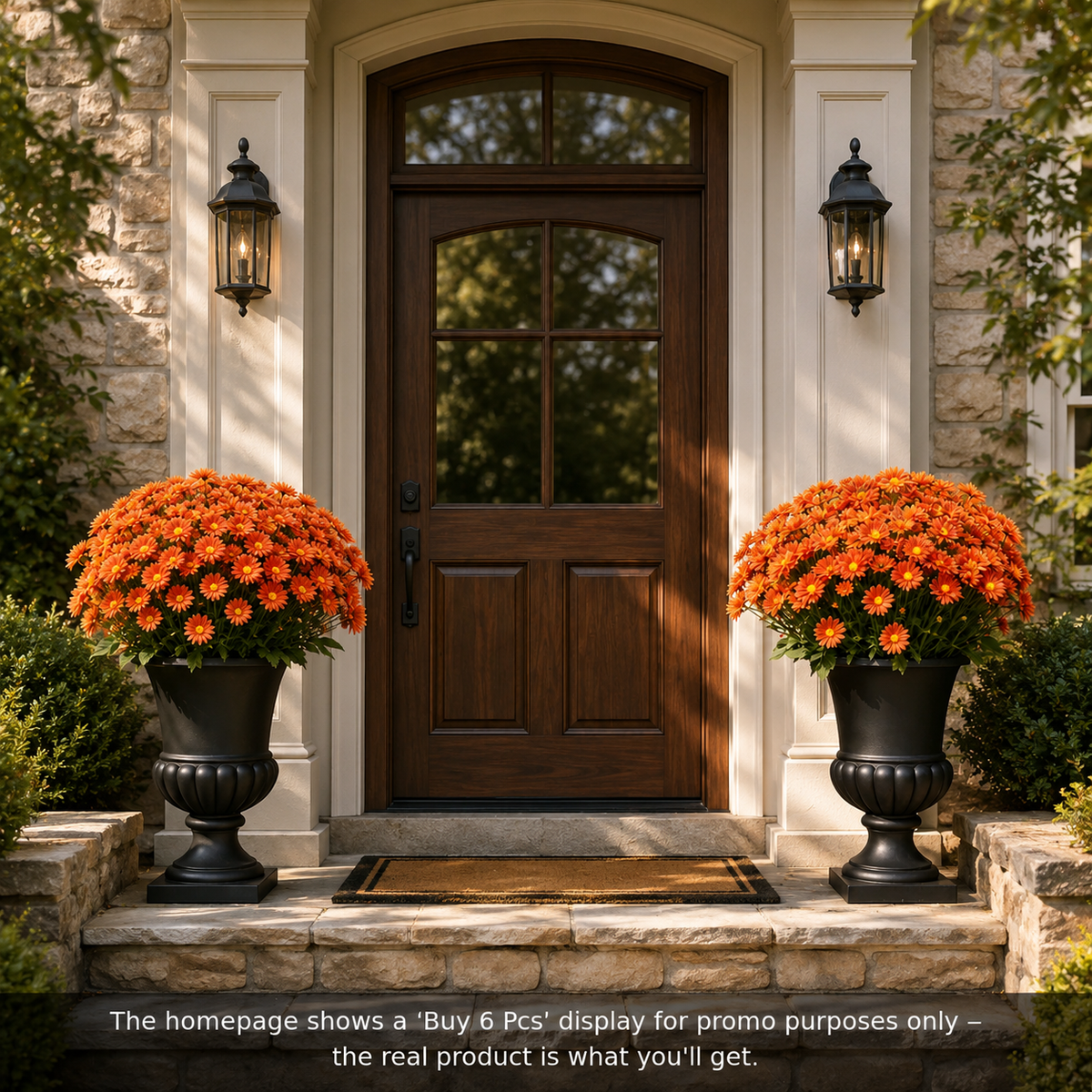 🌼Lifelike Artificial Fall Mums – No-Water Porch & Patio Autumn Flowers