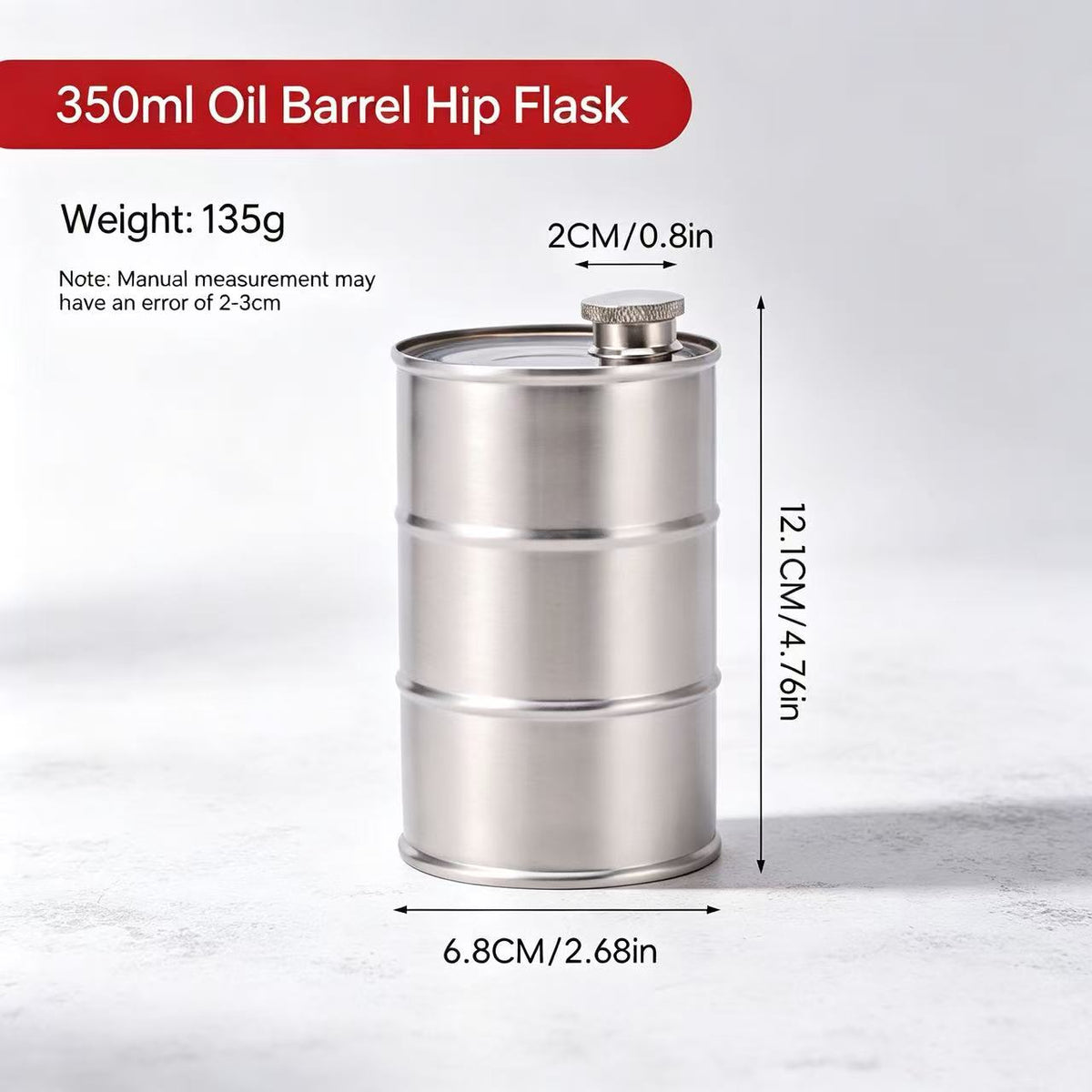🛢️ Oil Drum Barrel Cup — Stainless Steel Industrial-Style Drinkware