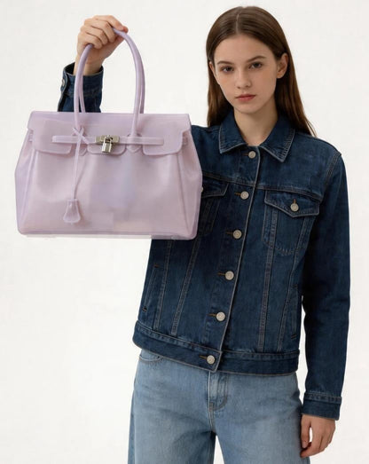 👜Women Transparent Jelly Shoulder Bag, Lightweight Clear Crossbody Tote for Beach, Travel & Daily Summer Use 🏖️