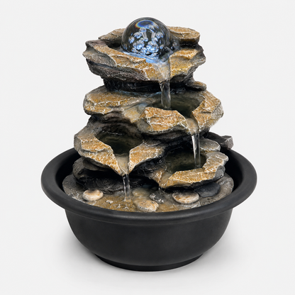 💧Tabletop Water Fountain-Flowing Water & Mesmerizing Ambience in Your Space