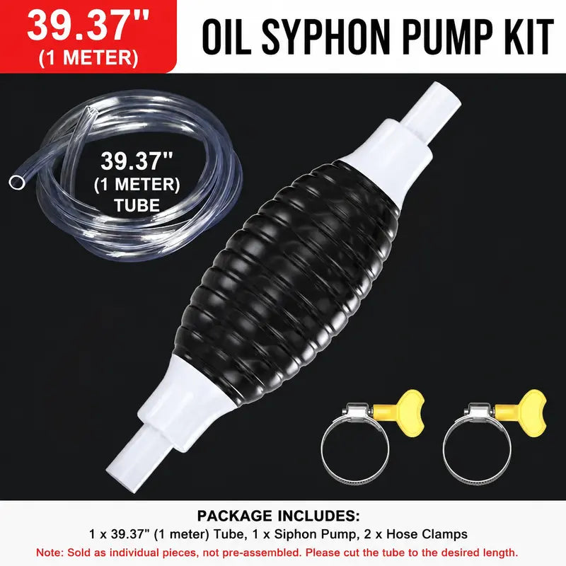 ⛽Manual Siphon Pump Kit with 119.1 Inch Hose