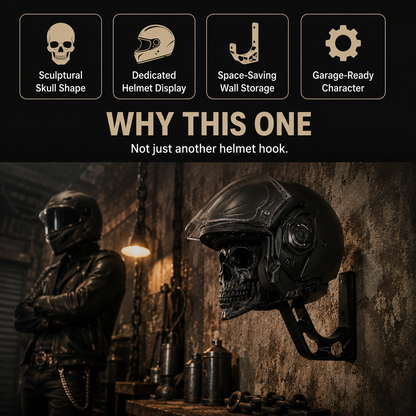 🏍️Skull Motorcycle Helmet Wall Mount