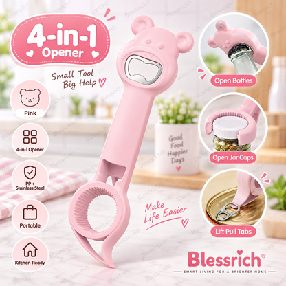 🍾 4-in-1 Multifunctional Jar & Bottle Opener