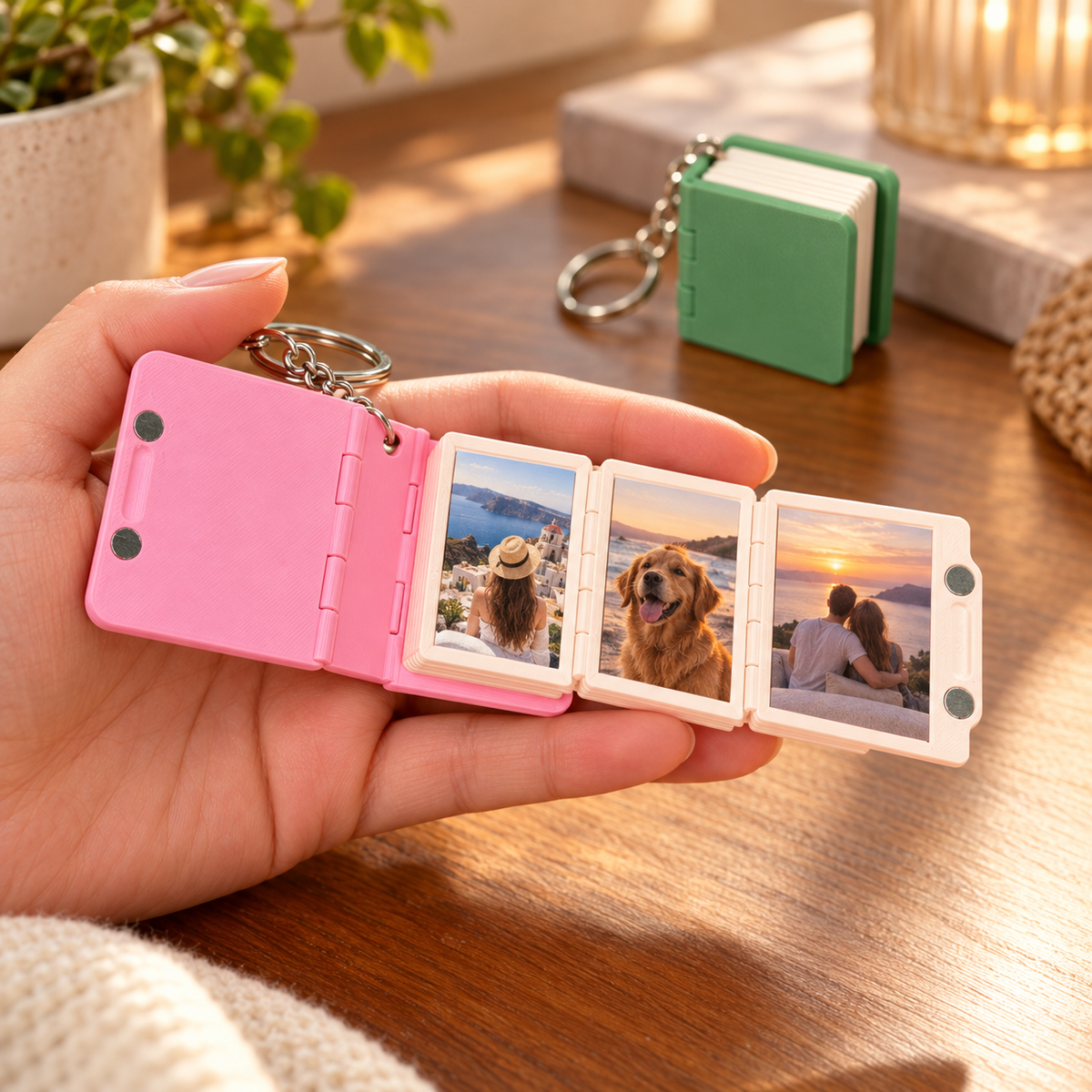 📖 Mini Photo Book Keychain – Keep Your Favorite Memories Close