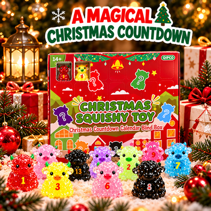 🐮 31-Day Highland Cow Christmas Countdown Calendar – Slow-Rise Squishy Toys