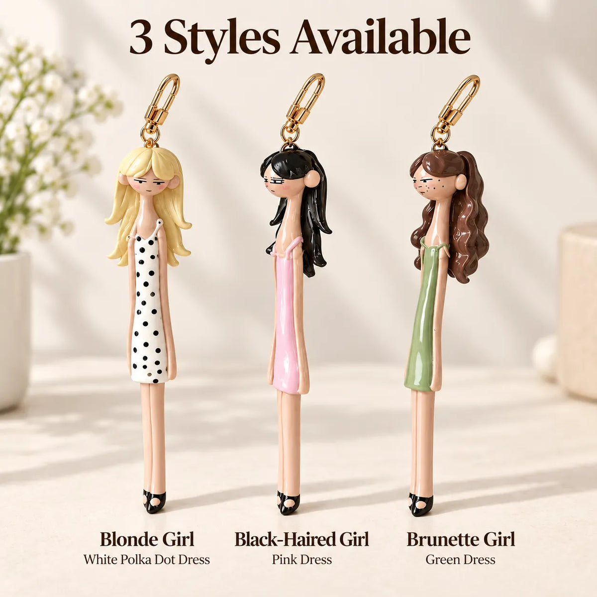 Fashion Girl Doll Bag Charm – Cute Clip-On Purse Accessory ✨