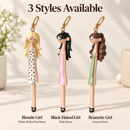 Fashion Girl Doll Bag Charm – Cute Clip-On Purse Accessory ✨